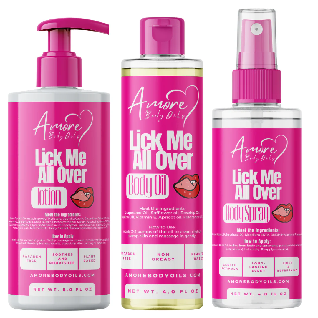 Lick Me All Over - Body Oil + Lotion + Body Spray Bundle
